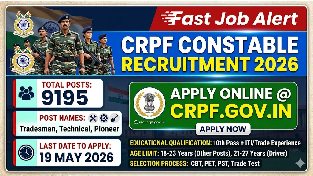 CRPF Constable Recruitment 2026